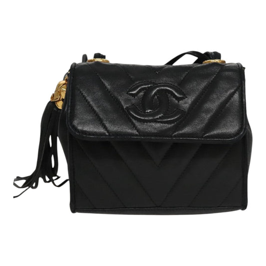 Chanel Cc Black Leather Shoulder Bag ()
