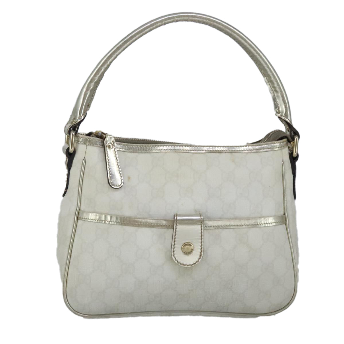 Gucci White Canvas Handbag ()