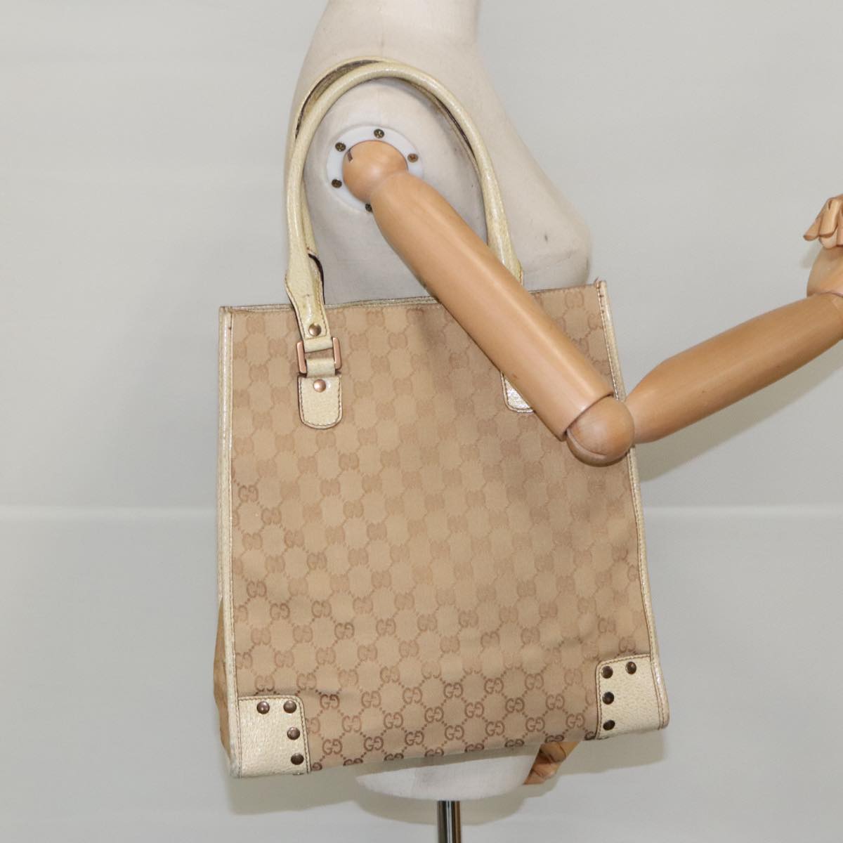Gucci Beige Canvas Tote Bag ()