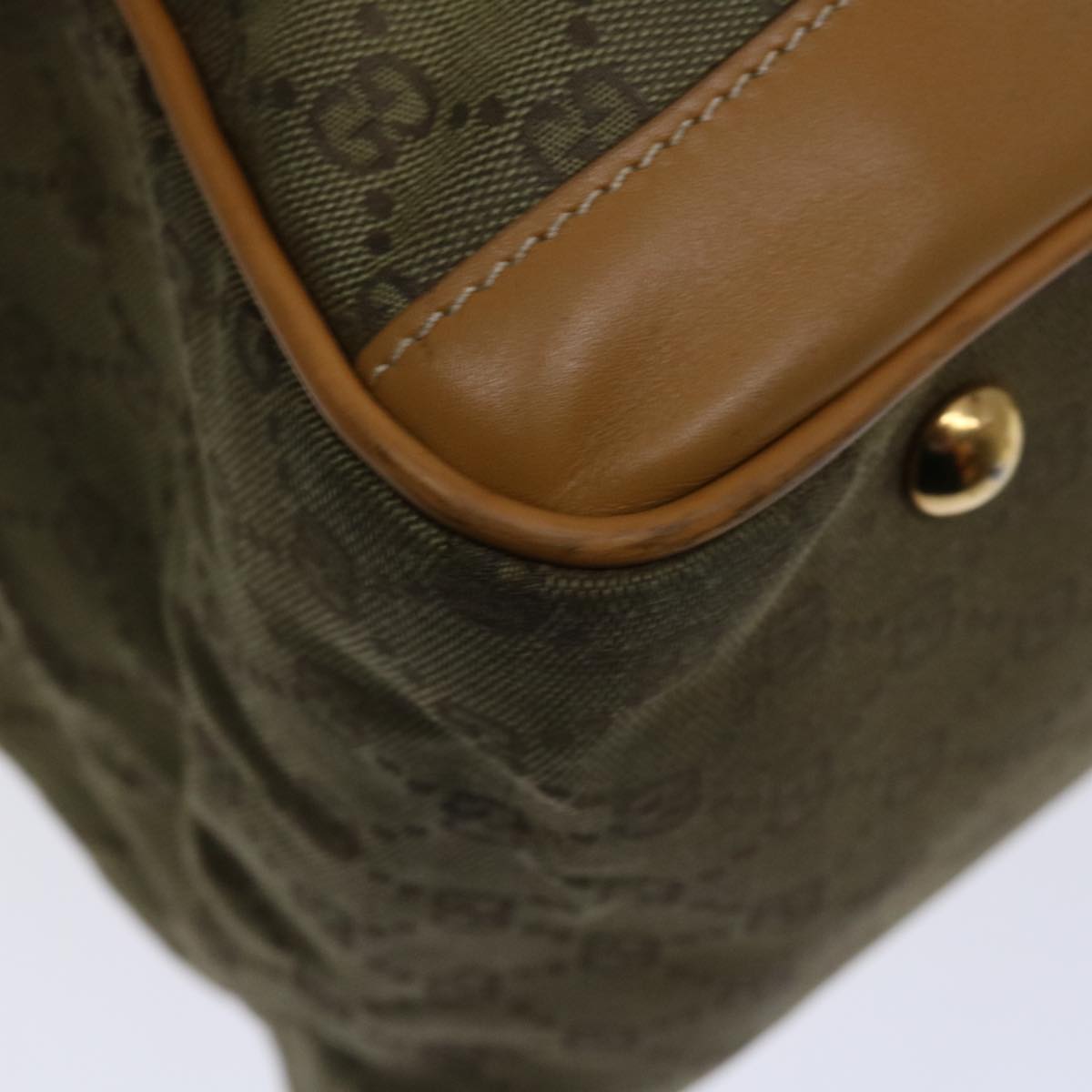 Gucci Gg Canvas Khaki Canvas Travel Bag ()