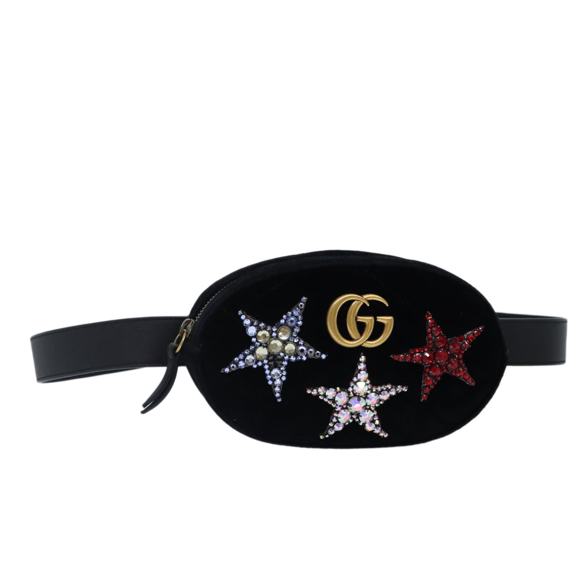 Gucci Gg Marmont Black Velvet Clutch Bag ()