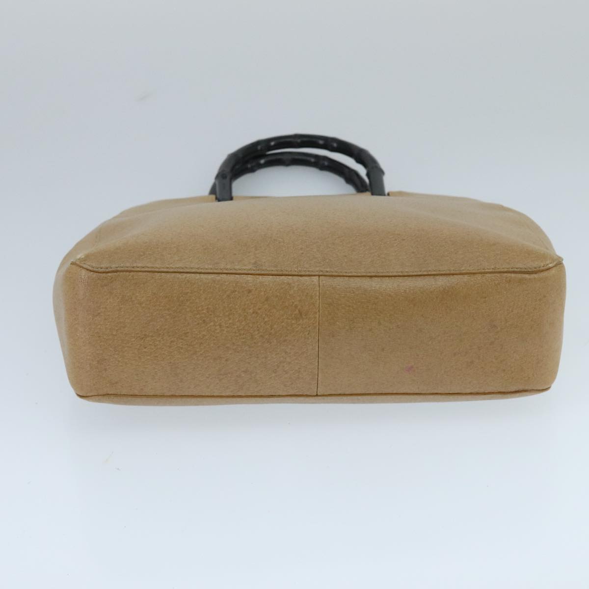 Gucci Bamboo Beige Leather Handbag ()