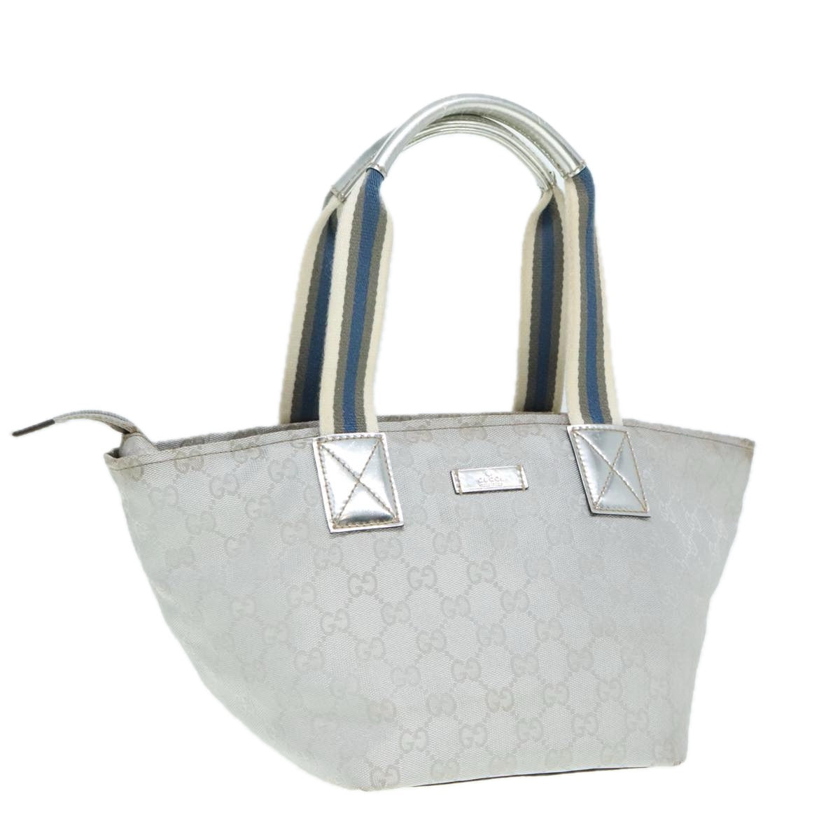 Gucci Sherry Grey Canvas Handbag ()