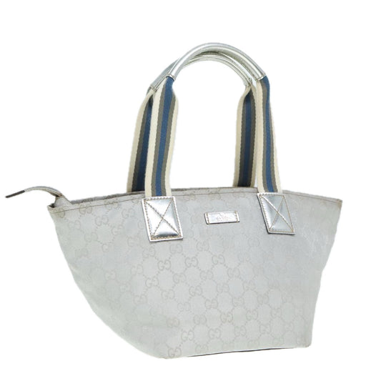 Gucci Sherry Grey Canvas Handbag ()