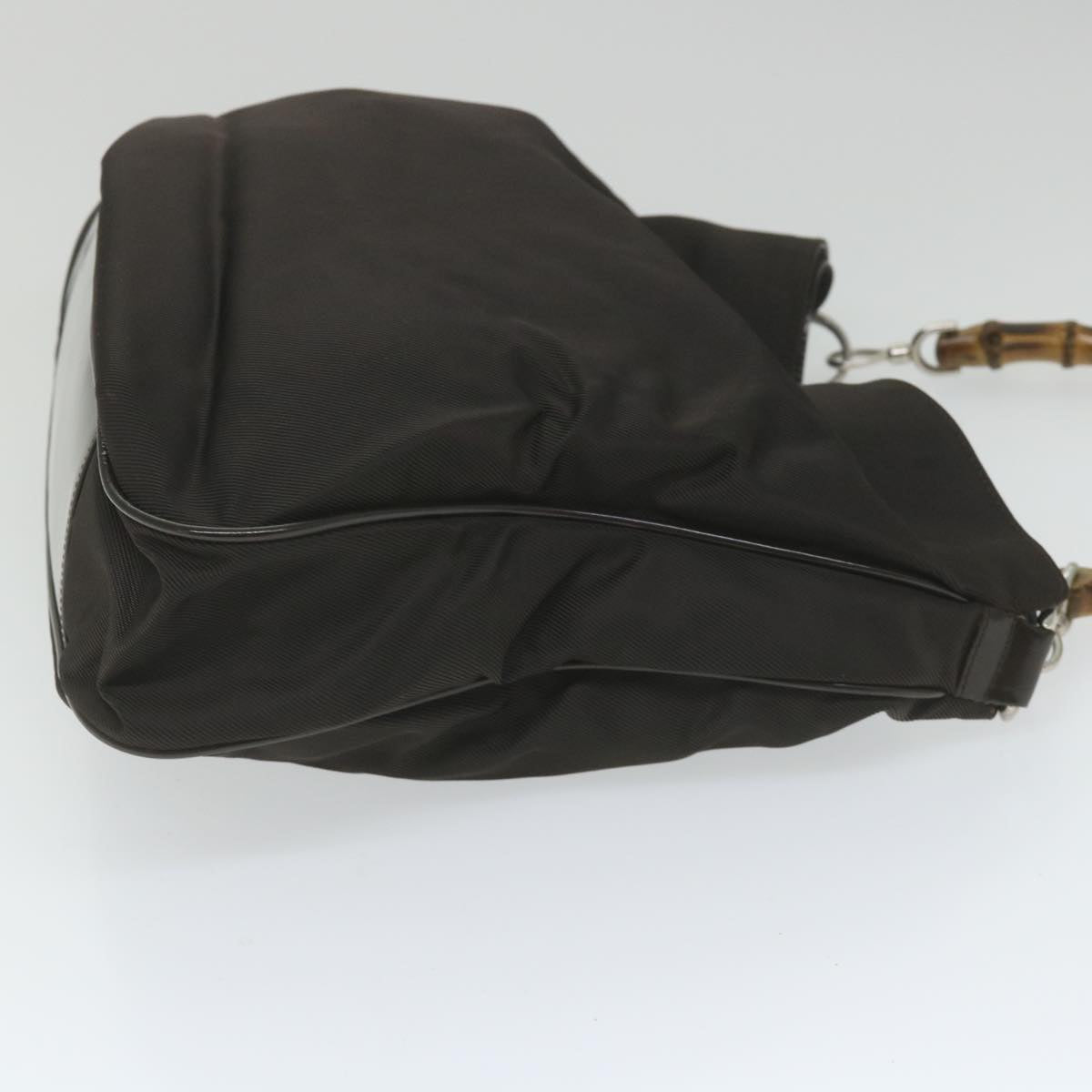 Gucci Bamboo Brown Canvas Shoulder Bag ()