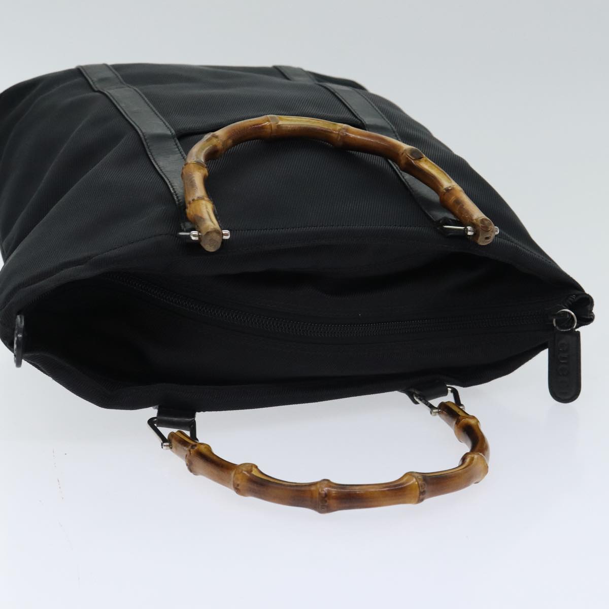 Gucci Bamboo Black Leather Handbag ()