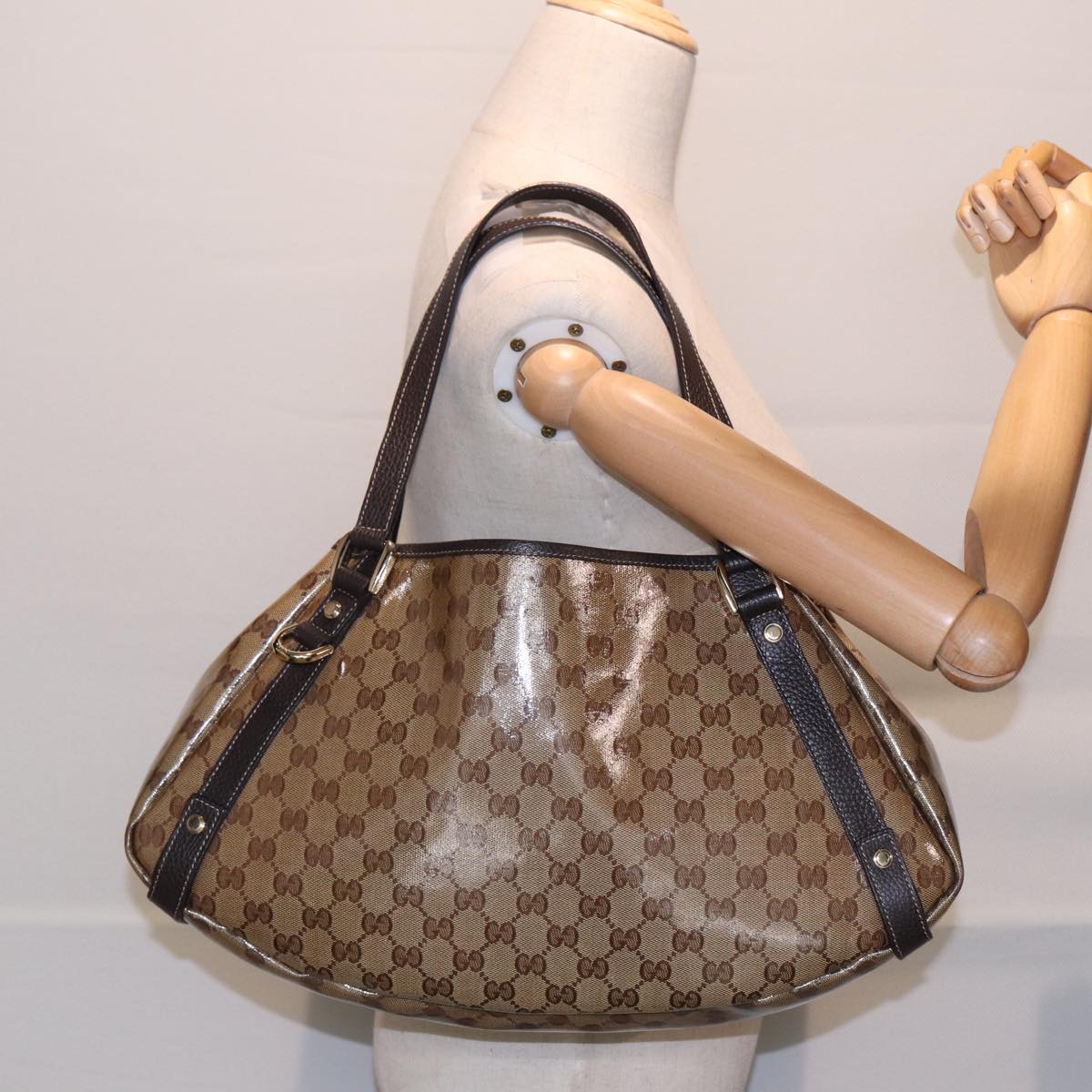 Gucci Abbey Beige Canvas Tote Bag ()