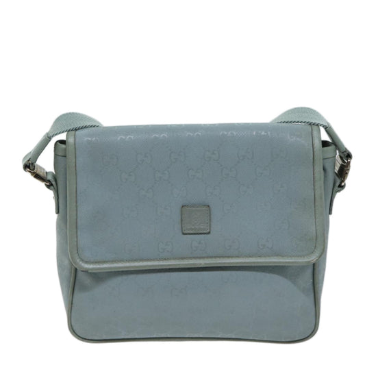 Gucci Gg Canvas Blue Canvas Shoulder Bag ()