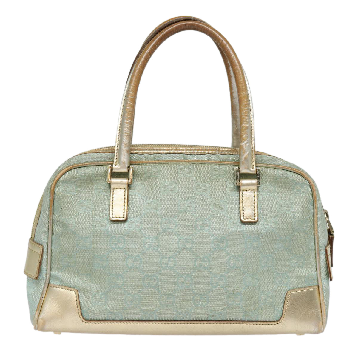 Gucci Bowling Blue Canvas Handbag ()