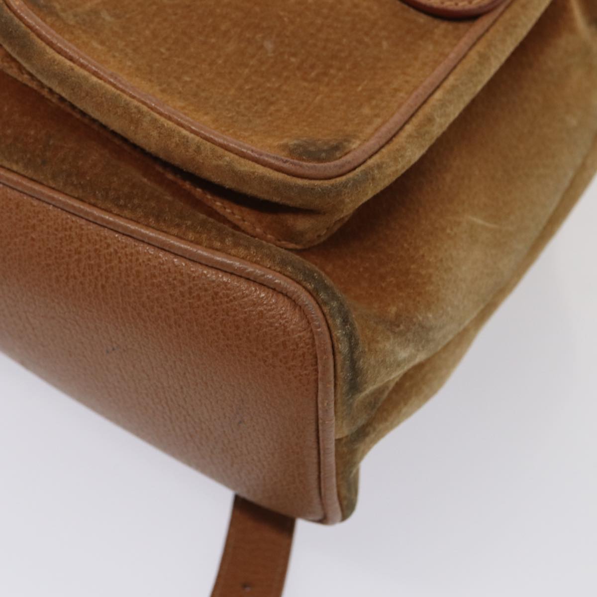 Gucci Bamboo Brown Suede Backpack Bag ()