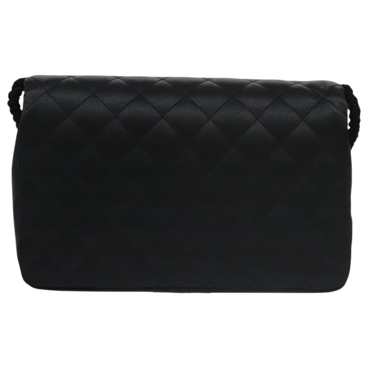 Chanel Camellia Black Silk Shoulder Bag ()