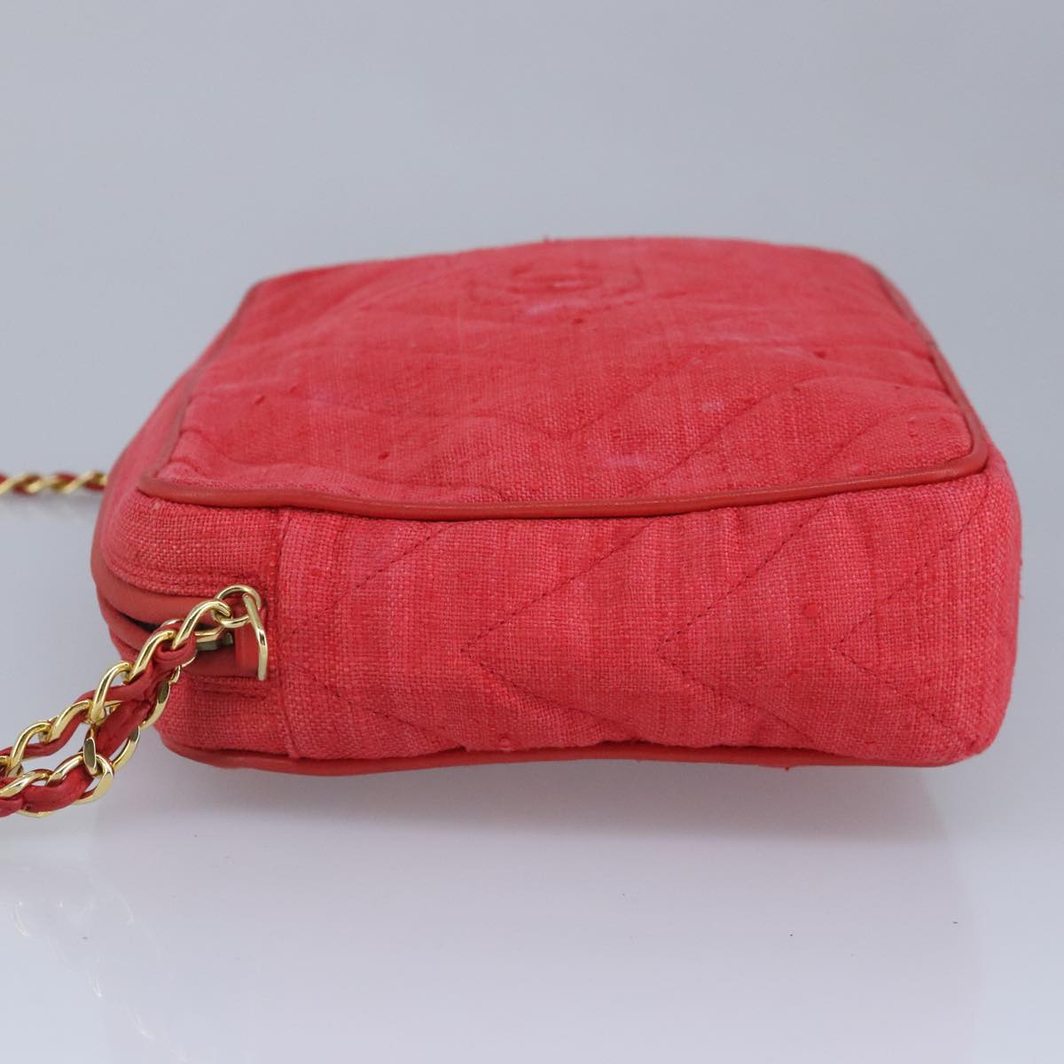 Chanel Camera Red Canvas Shoulder Bag ()