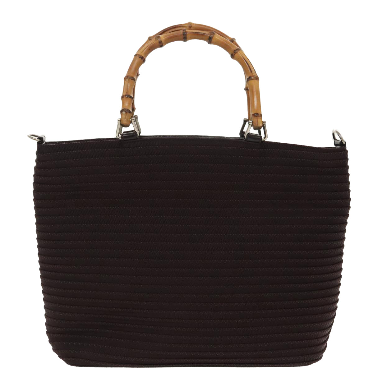 Gucci Bamboo Burgundy Synthetic Handbag ()