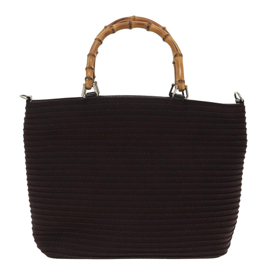 Gucci Bamboo Burgundy Synthetic Handbag ()