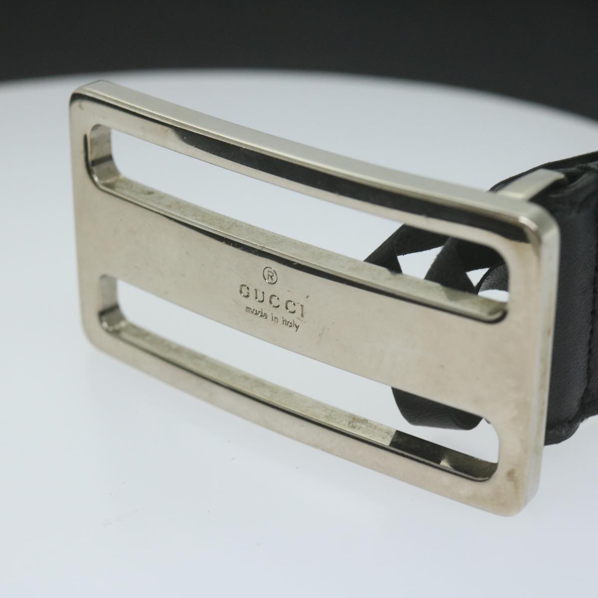 Gucci Black Leather Belt  ()