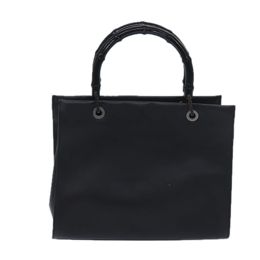 Gucci Bamboo Black Leather Handbag ()