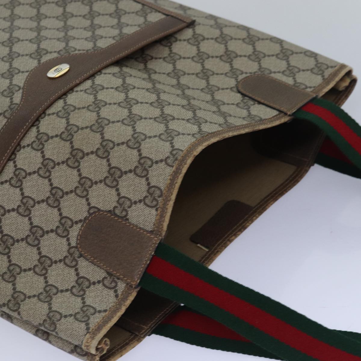 Gucci Sherry Beige Canvas Tote Bag ()