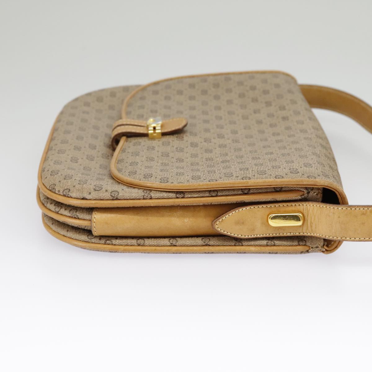 Gucci Micro Small Gg Canvas Beige Canvas Shoulder Bag ()