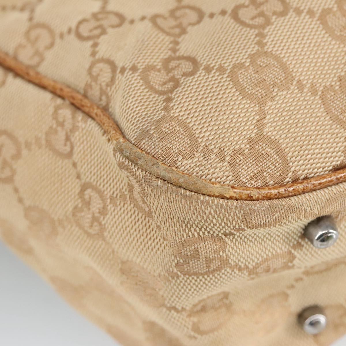 Gucci Beige Canvas Shoulder Bag ()