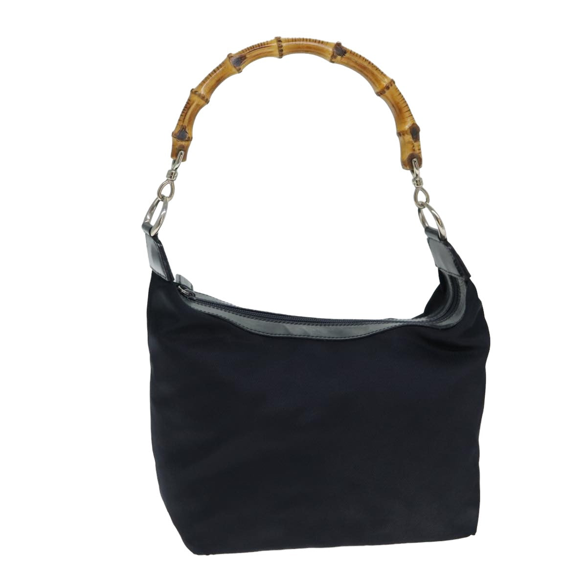 Gucci Bamboo Black Synthetic Shoulder Bag ()