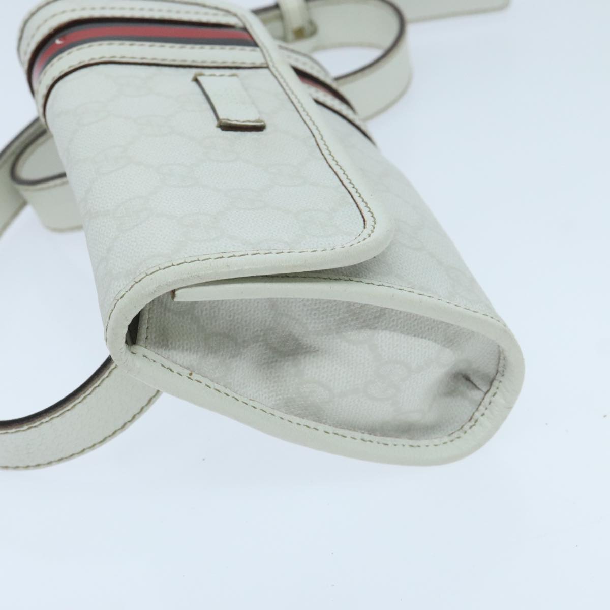 Gucci Sherry White Canvas Shoulder Bag ()