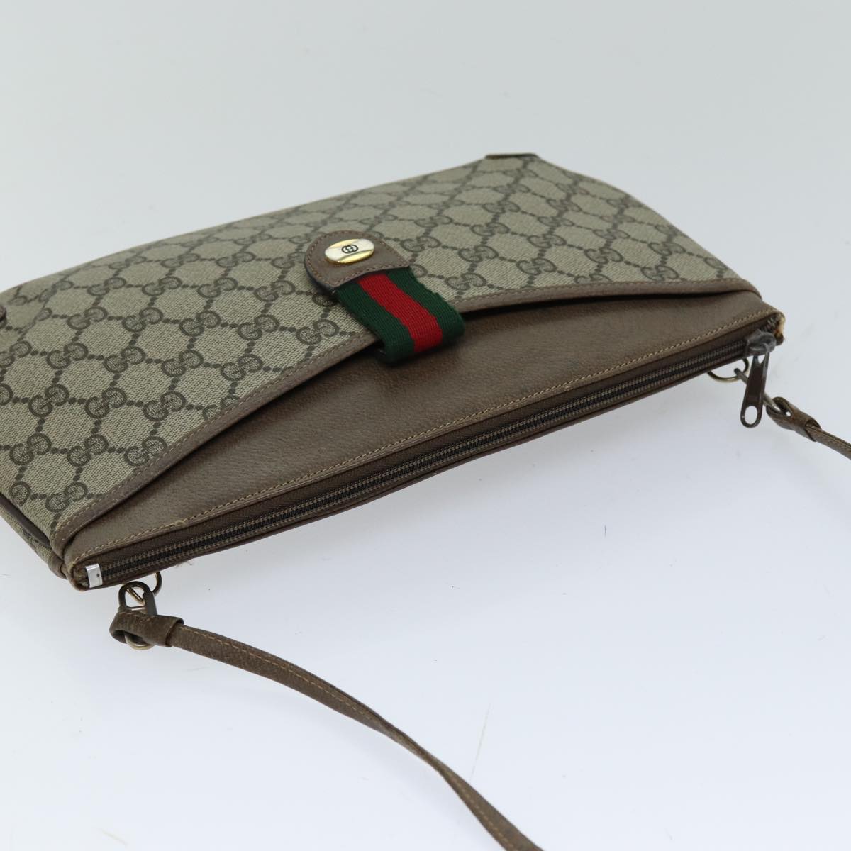 Gucci Ophidia Beige Canvas Shoulder Bag ()