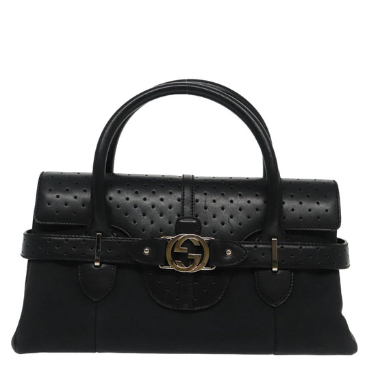 Gucci Interlocking Black Leather Handbag ()