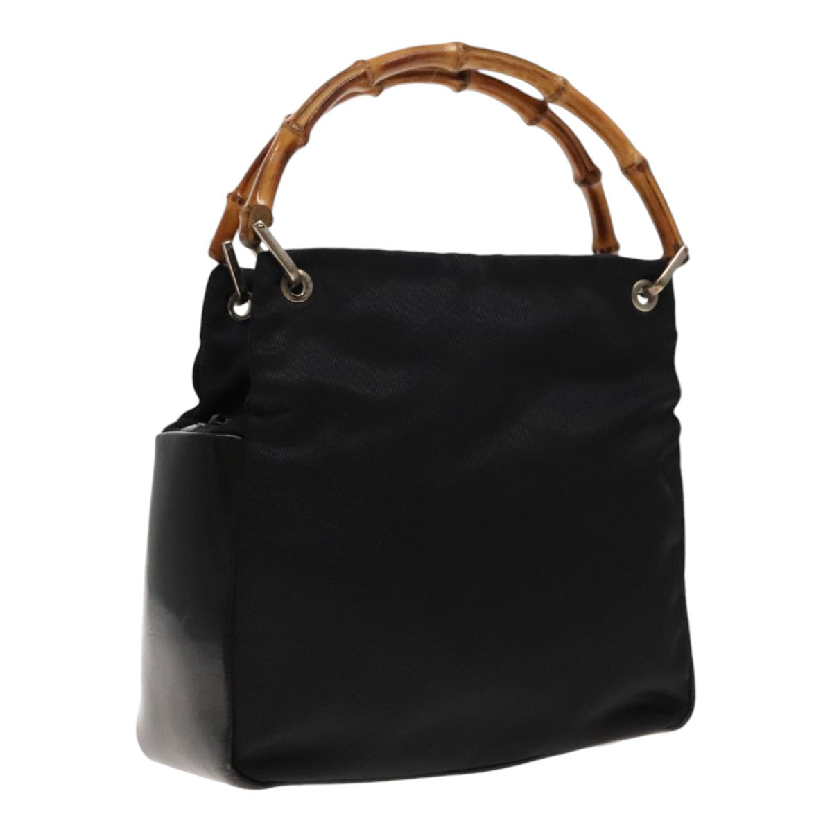 Gucci Bamboo Black Synthetic Handbag ()