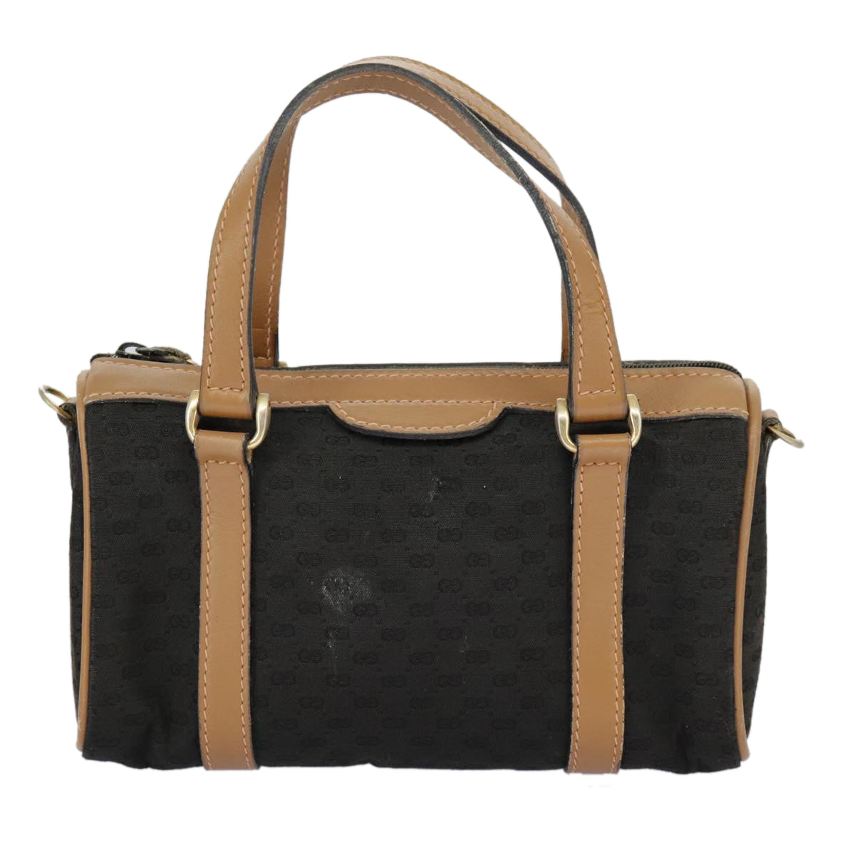 Gucci Micro Small Gg Canvas Black Canvas Handbag ()