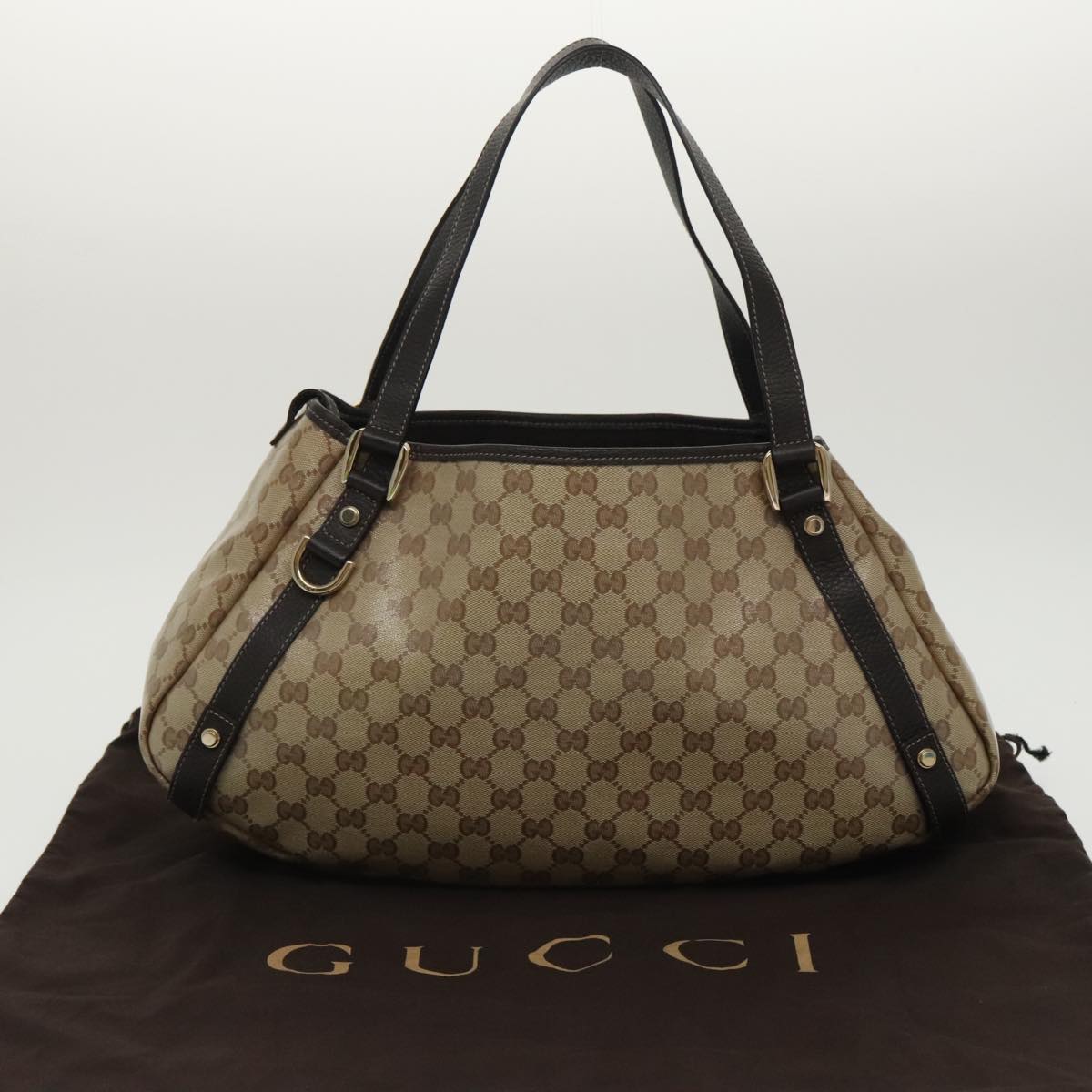 Gucci Abbey Beige Canvas Tote Bag ()