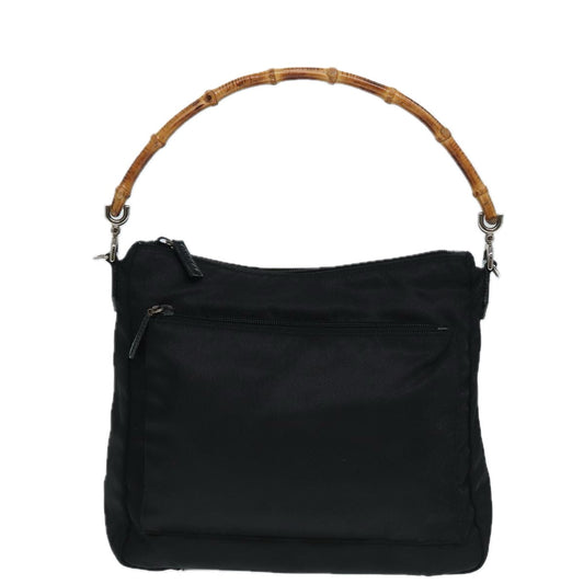 Gucci Bamboo Black Synthetic Handbag ()