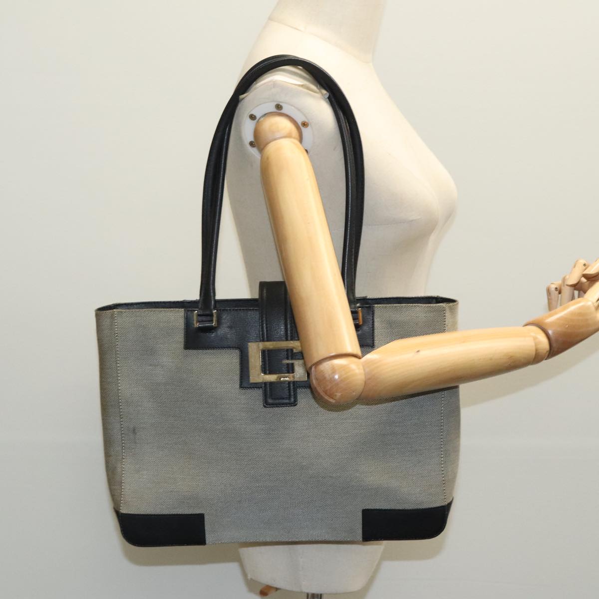 Gucci Grey Canvas Tote Bag ()