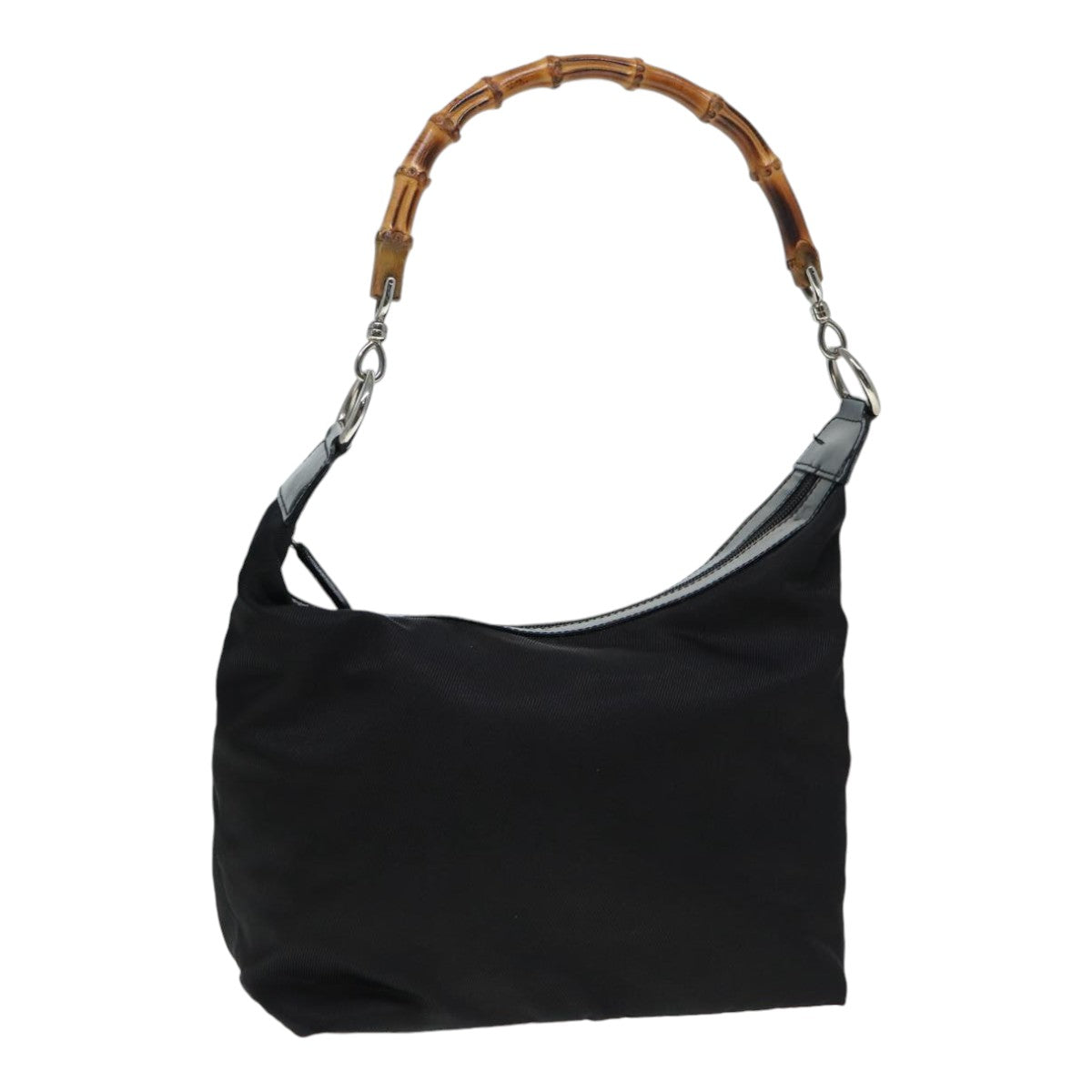 Gucci Bamboo Black Synthetic Shoulder Bag ()