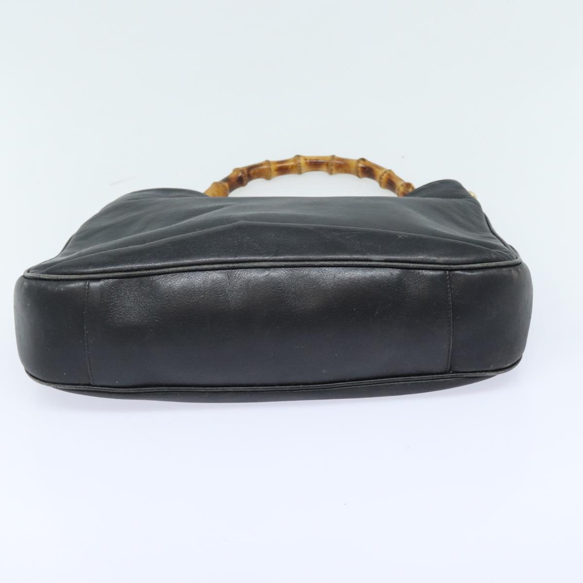 Gucci Bamboo Black Leather Handbag ()