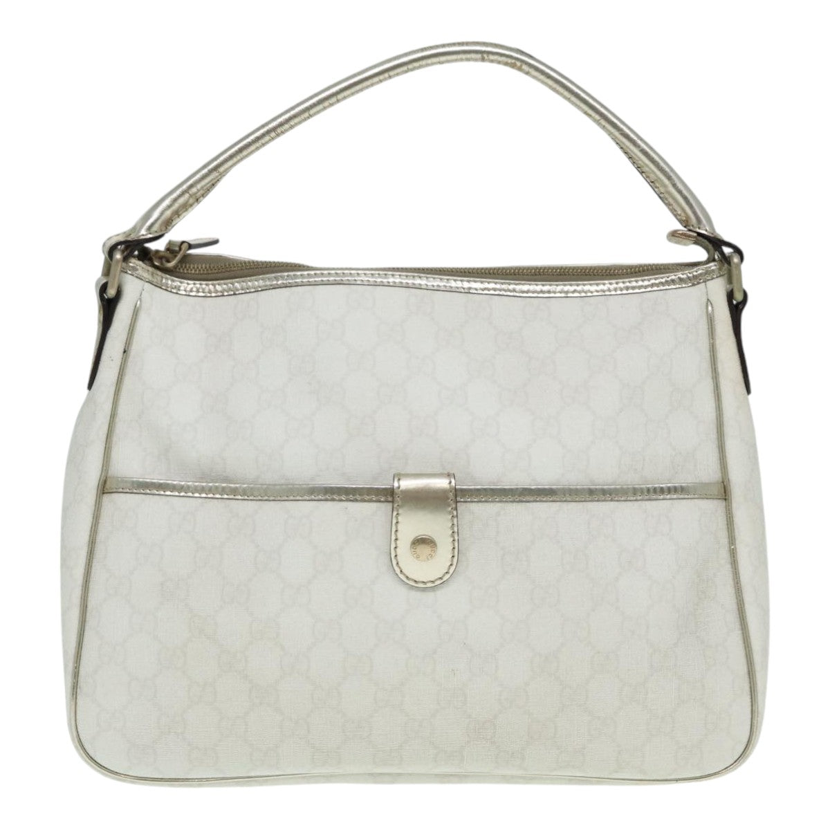 Gucci Supreme Gg White Leather Shoulder Bag ()