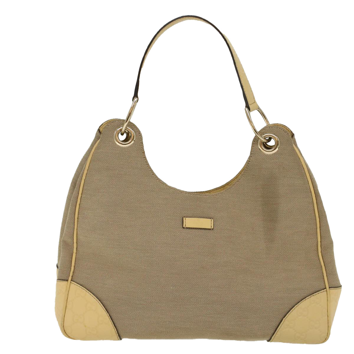 Gucci Hobo Grey Canvas Shoulder Bag ()