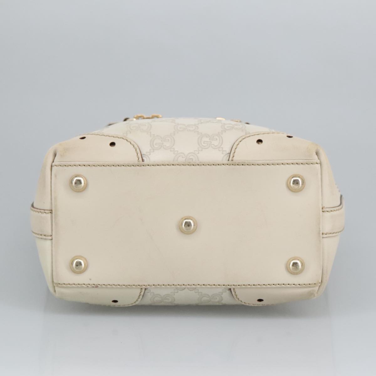 Gucci Guccissima White Leather Shoulder Bag ()