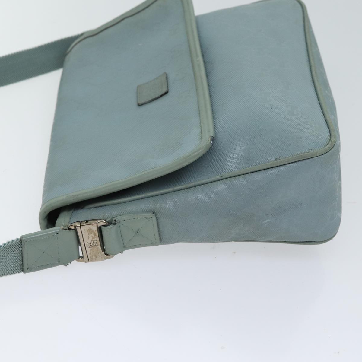 Gucci Gg Canvas Blue Canvas Shoulder Bag ()