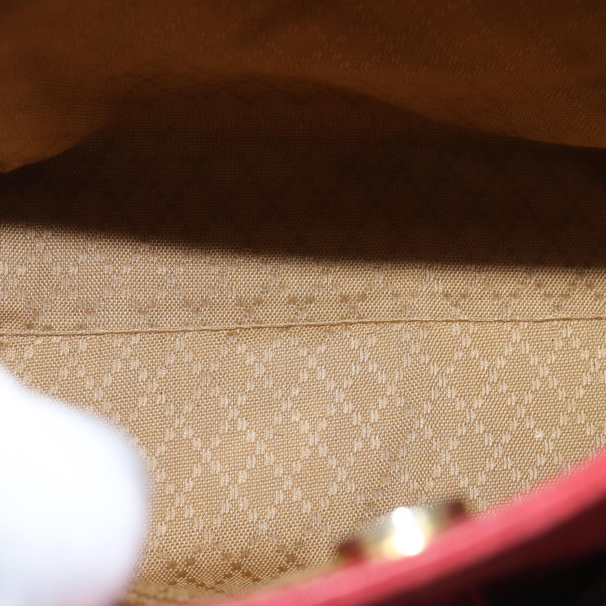 Gucci Bamboo Red Suede Handbag ()