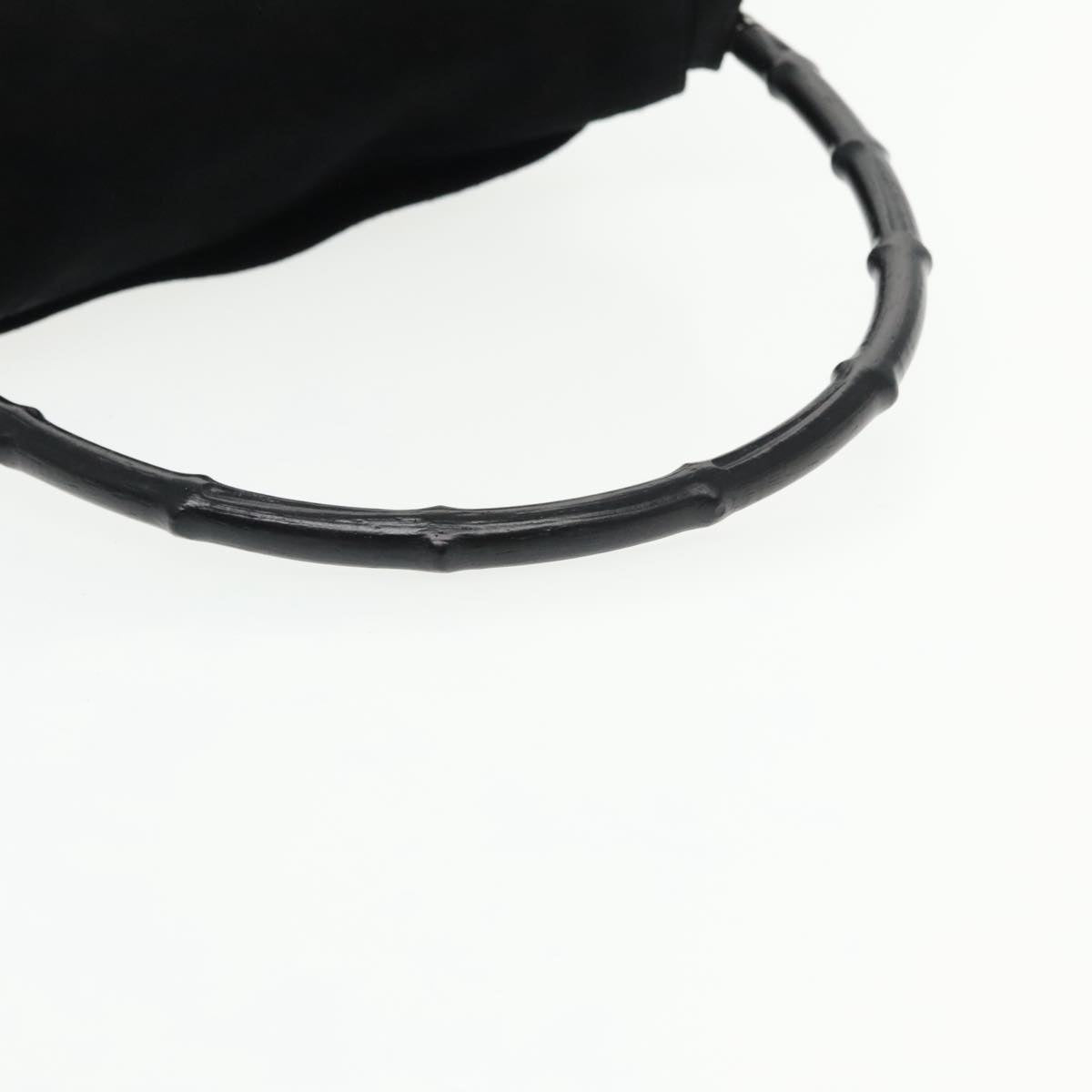 Gucci Bamboo Black Suede Shoulder Bag ()