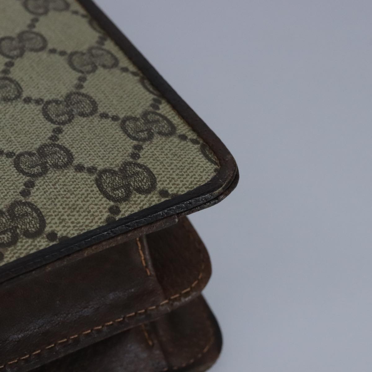 Gucci Horsebit Beige Canvas Shoulder Bag ()