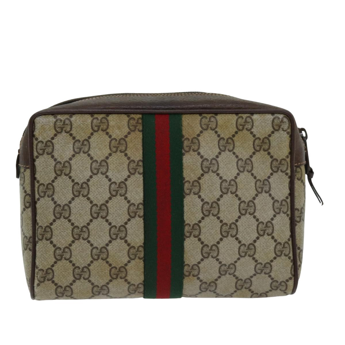 Gucci Sherry Beige Canvas Clutch Bag ()