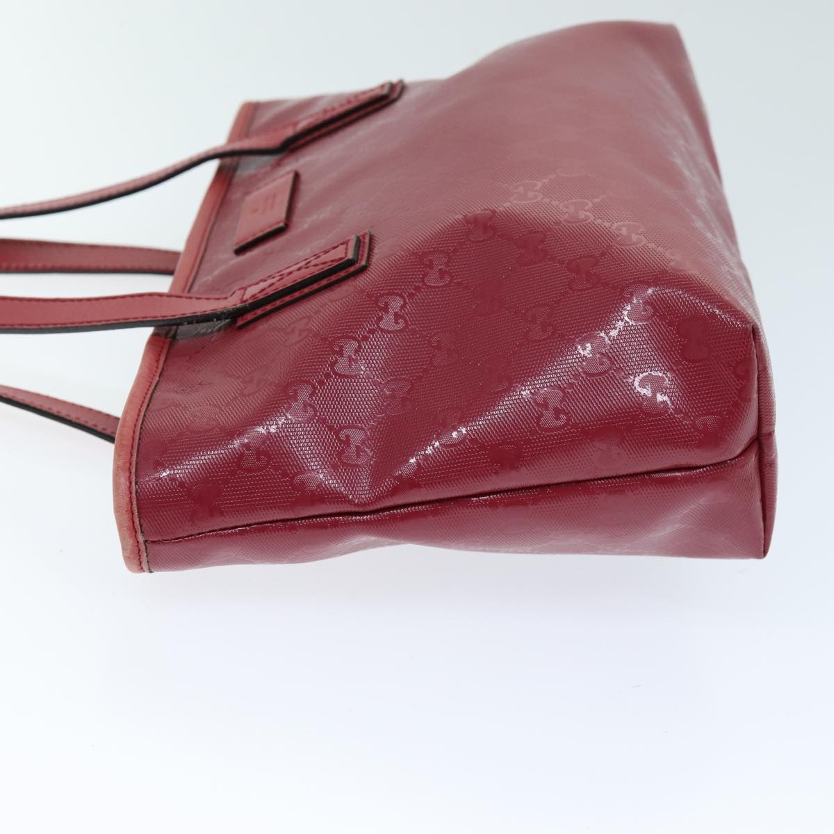 Gucci Gg Supreme Red Leather Tote Bag ()