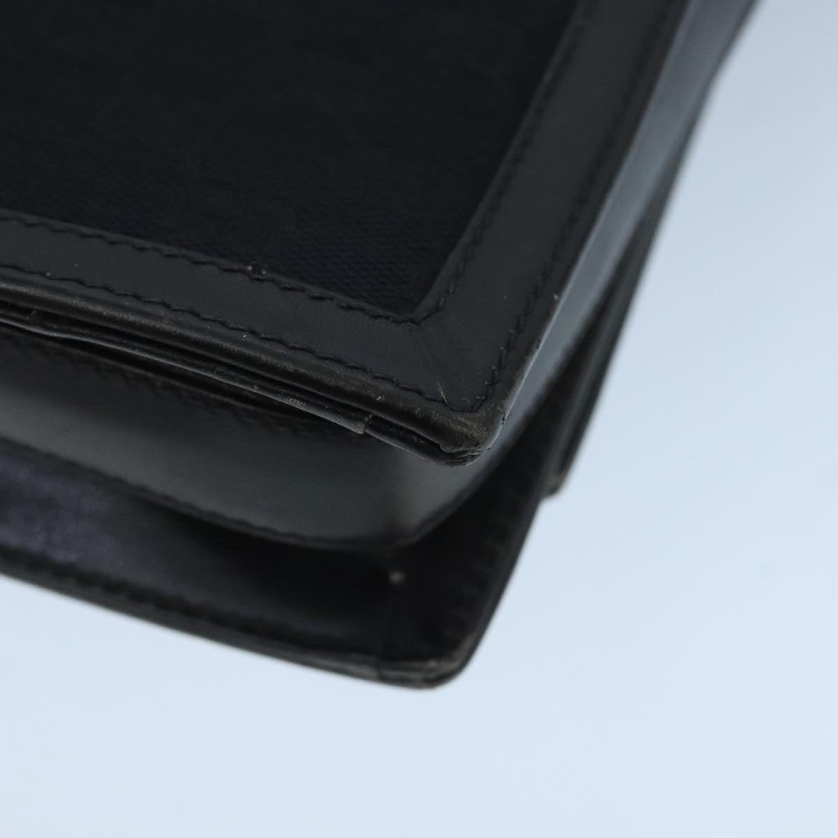 Gucci Horsebit Black Canvas Shoulder Bag ()