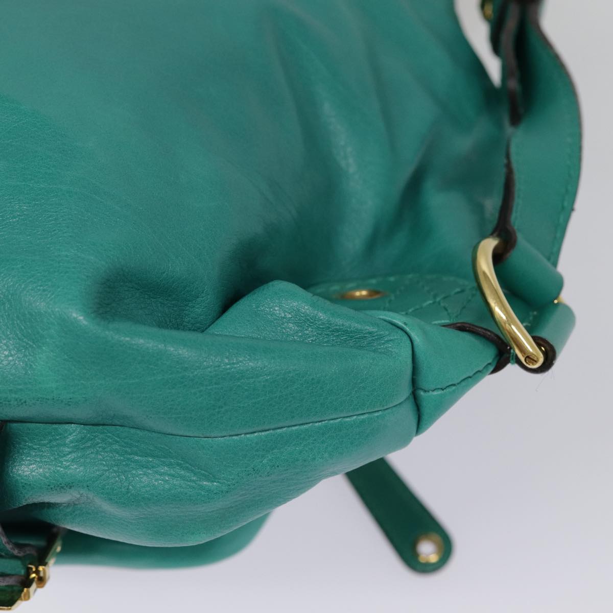 Gucci Green Leather Backpack Bag ()