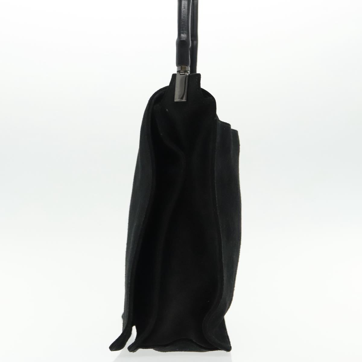 Gucci Bamboo Black Suede Shoulder Bag ()