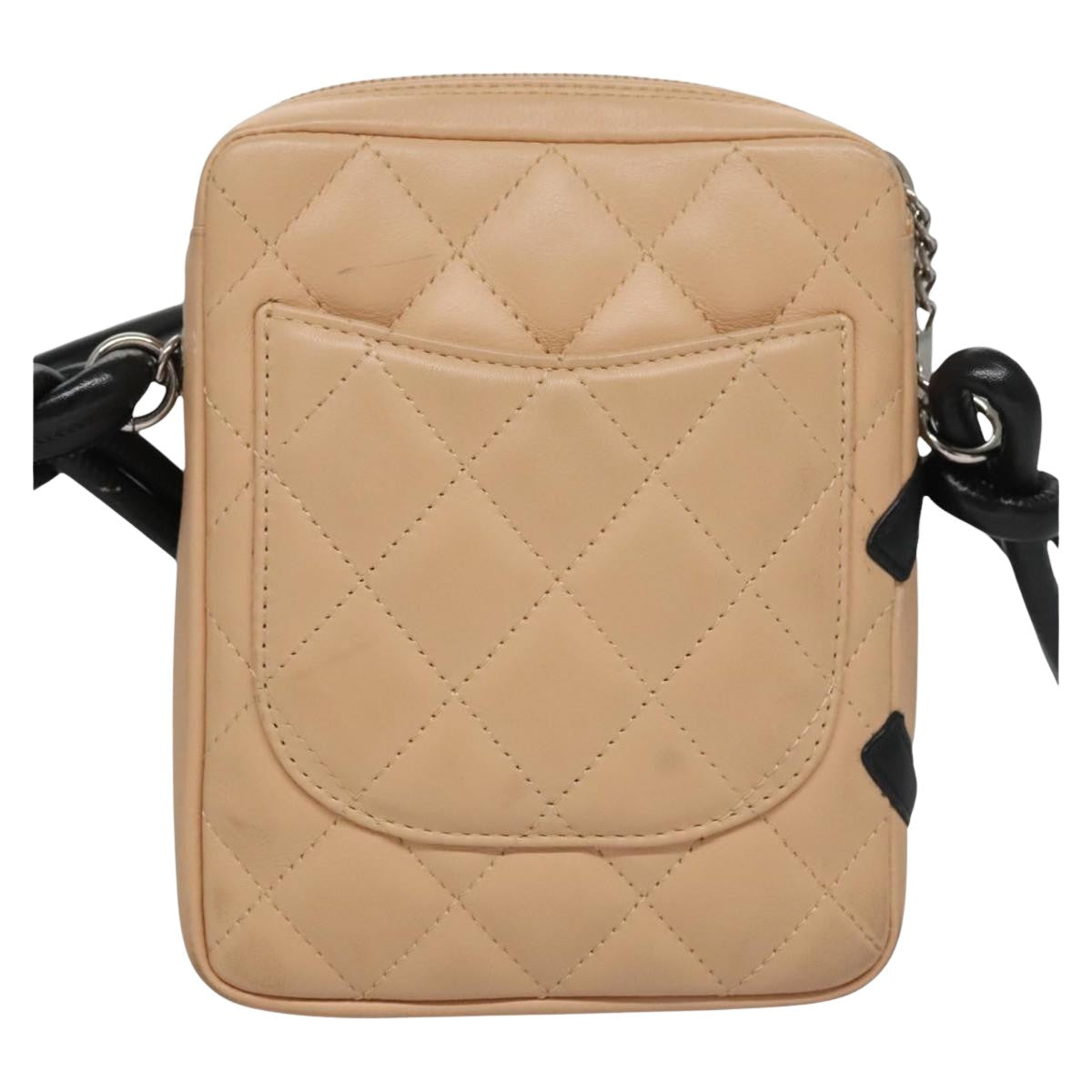 Chanel Cambon Line Beige Leather Shoulder Bag ()
