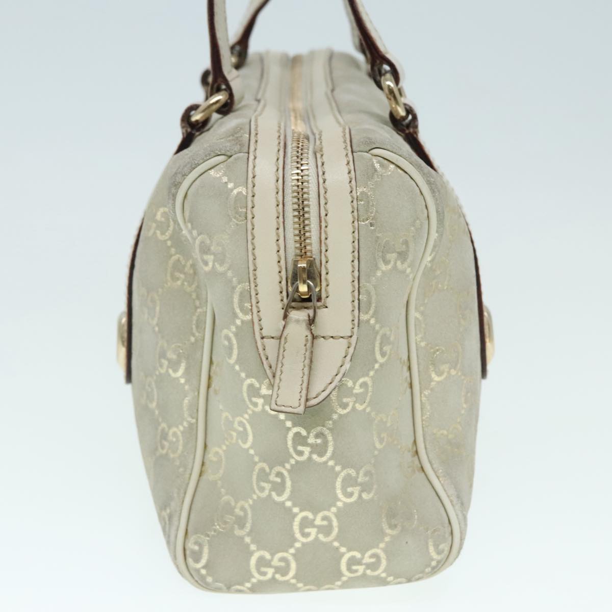 Gucci Boston Grey Canvas Handbag ()