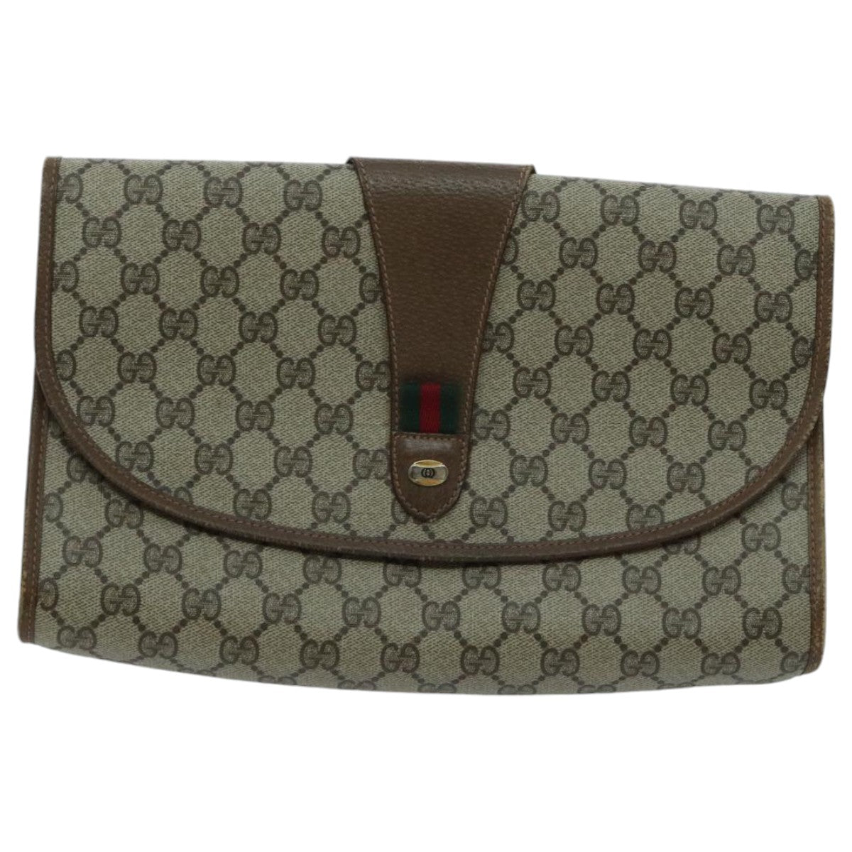 Gucci Beige Canvas Clutch Bag ()