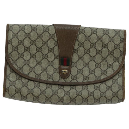 Gucci Beige Canvas Clutch Bag ()
